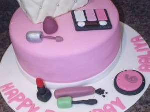 Make Up Cake Birthday Cakes for Girls