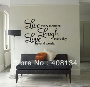 WALL'S MATTER Home Decor Live Laugh Love Wall Stickers Wall Quote ...