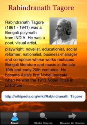 View bigger - Rabindranath Tagore Quotes for iPhone screenshot