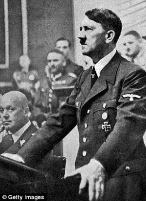 Hitler and his youth: Adolph Hitler addresses a sitting of the German ...