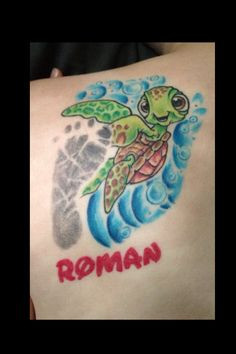 at Adorn body art. He loves finding nemo.(one of the only movies he ...