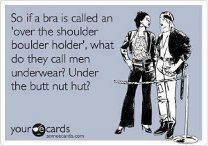 So if a bra is called an 'over the shoulder boulder holder,' what do ...