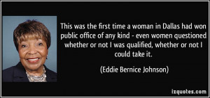This was the first time a woman in Dallas had won public office of any ...