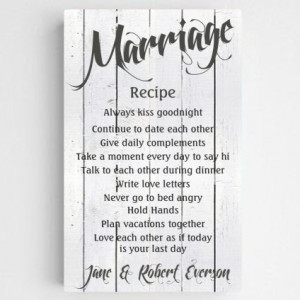 happy marriage quote canvas