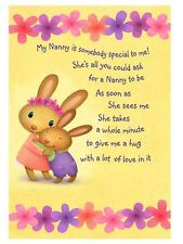 Personalised A5 Nan Nanny Grandma Birthday Card Cute Poem Auntie Gran ...