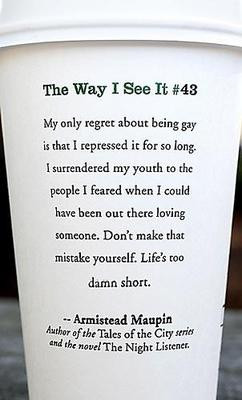 Starbucks coffee cup quote