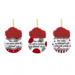 Alabama Crimson Tide 3-Pack Team Sayings Ornaments