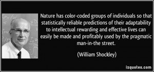 coded groups of individuals so that statistically reliable predictions ...