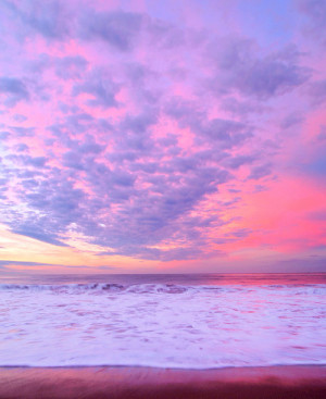 ocean, pink, purple, scenary, sea, see, sky, water, waves