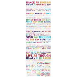 about Dance Door Poster 53x158cm Inspirational Quotes Motivational ...