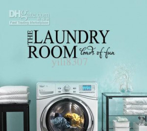 THE LAUNDRY ROOM LOADS OF FUN Vinyl wall lettering quotes and sayings ...