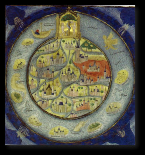 World map, from Jean Mansel, La Fleur des histoires. France, c.1460-70 ...