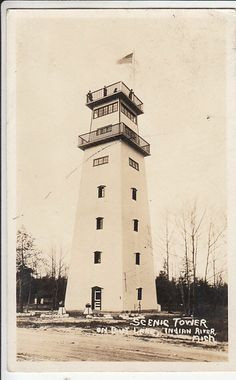 INDIAN RIVER MICHIGAN SCENIC TOWER AT BURT LAKE 1927 REAL PHOTO ...