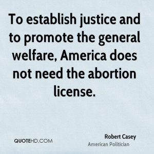 To establish justice and to promote the general welfare, America does ...