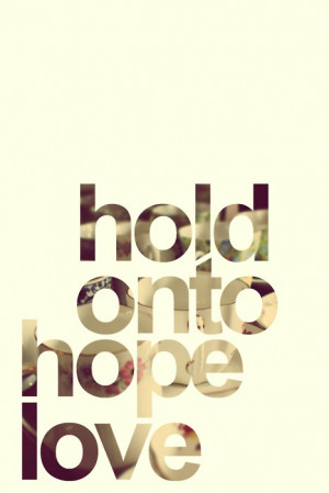 hold on to hope love - amy stroup