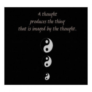 Law of Attraction Quote -Ying Yang Poster