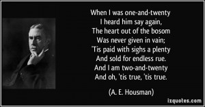 More A. E. Housman Quotes