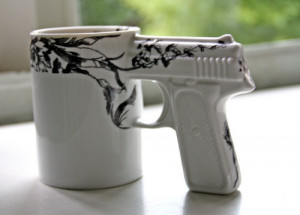 cool, cup, gun, guns, mug
