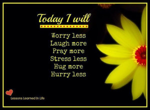 Today I Will....