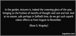 is, indeed the crowning glory of the year, bringing us the fruition ...