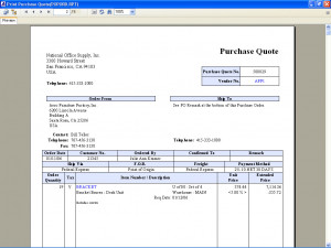 the print purchase quote function allows you to print purchase quotes ...