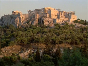, Athens, Temple Complex, Mixed Forest, Ruin, Hill, Dusk, Rock ...