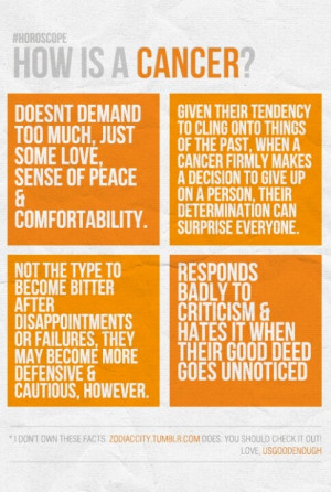 That's me- crabby Cancer!