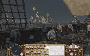 Screenshot on board of a Brig during a naval battle to clear Spanish ...