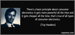 There's a basic principle about consumer electronics: it gets more ...