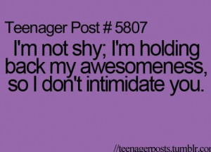 And people think I'm shy....ha yeah right! x)