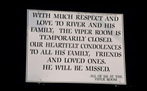 The daysfollowing River Phoenix' death on October 31, 1993