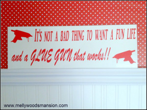 Craft Room Sign With GLEE