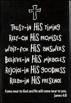 God will always be on time for all of his promises, answers, miracles ...