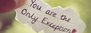 You are the only Exception love fb cover photo