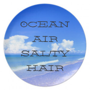 Ocean Air Salty Hair Dinner Plate
