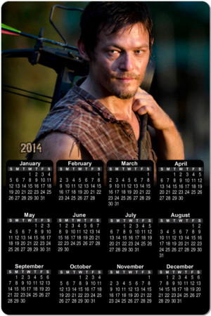 Beautiful 8 inch Year-at-a-Glance calendar magnet featuring Norman ...