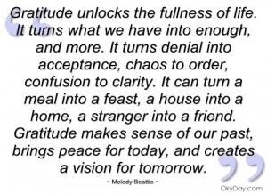 gratitude unlocks the fullness of life melody beattie