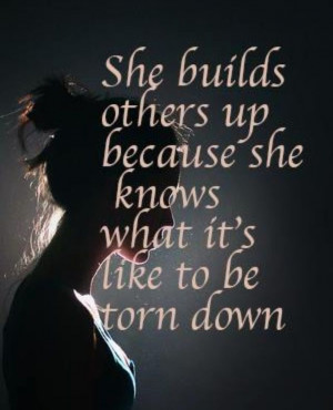 You have to remind yourself to build people up!