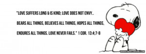 Snoopy 1 Cor 13 Cover Comments