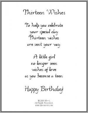 Happy 13th Birthday Son Poems http://abernook.com/prod/Happy-Birthday ...