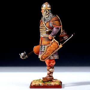 Khan Ogedei Holding Horse-Head Mace