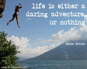 Adventure to me means doing things outside of my comfort zone.