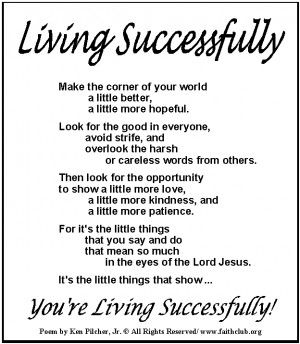 Living your life successfully|Living a life of success
