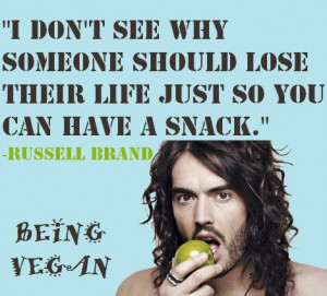 Russell Brand being vegan