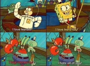 Spongebob, Sandy, Mr. Krabs & Squidwards Share Their Passions