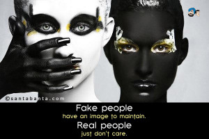 to fake people have an image to fake people vs real people
