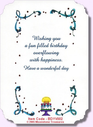 birthday cards click here for more details birthday verse bdyv001