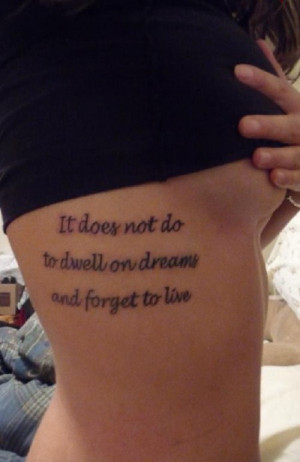 Quote Women Tattoo On Side Rib