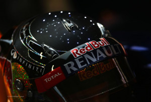 Sebastian Vettel helmet, Red Bull, Marina Bay, 2012