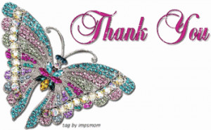 Myspace Graphics > Thanks For The Add > thank you butterfly Graphic